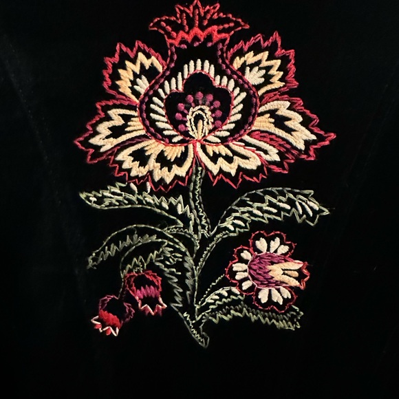 bebe Velvet Embroidered Blazer Jacket XS Vintage - Picture 4 of 14
